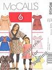 Pattern McCalls Children Girl Dress Tops School Size 7 