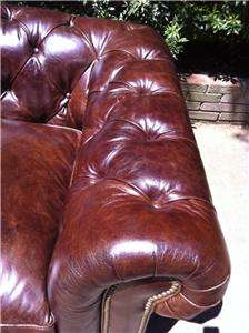 RESTORATION HARDWARE Tufted Leather Sofa   BRAND NEW  
