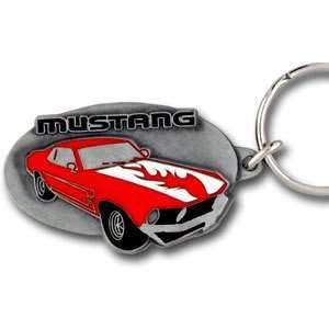  Ford Mustang Car Pewter Keychain