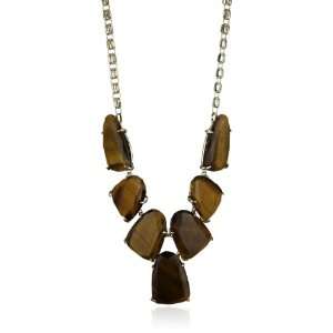 Kendra Scott Candy Jewels 14K Gold Plated Tigers Eye Harlow Necklace