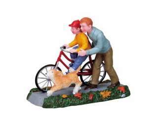 NEW LEMAX Village Figurine #82517 LEARNING TO RIDE  