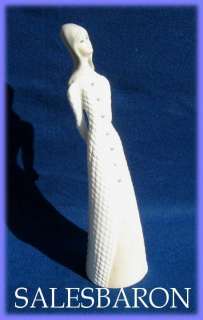  Type Tengra Tall Lady Figurine White Dress Made in Spain Glossy Woman