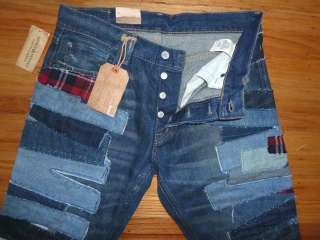 New Ralph Lauren Denim and Supply Patchwork Straight Leg Denim Jeans 
