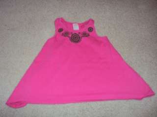 Childrens Girls Size 5 Gymboree Outfit pink green pants tank top adj 