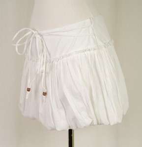 Guess Jeans NWT $59 Cotton Bubble Mini Skirt White  