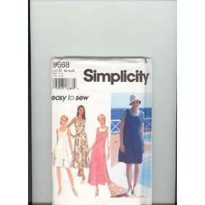  9668 Simplicity Easy to Sew Dresses Size U Unused 