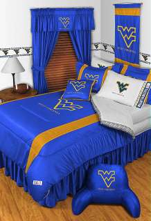 WEST VIRGINIA WVU Comforter Sham Bdskt Pillowcase Set  