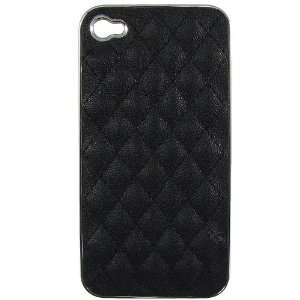  Trendy and Fashionable iPhone 4 or 4S quilted case   black 