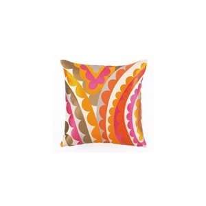  Trina Turk Orange Vivacious Embroidered Pillow