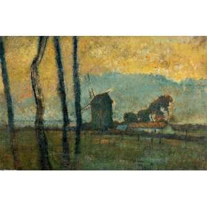  Degas   32 x 20 inches   Landscape at Valery sur Somme