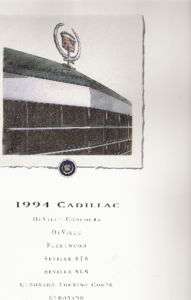 Mint Condition 1994 CADILLAC FULL LINE BROCHURE 94  