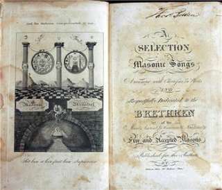 Masonic Minstrel 1816 Songbook Original Leather  