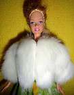 Barbie doll jacket white mink high quality faux fur shrug coat by 