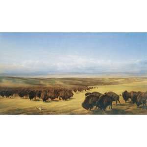  THE GATHERING OF THE HERDS BY WILLIAM JACOB HAYS CANVAS 