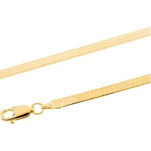   Gold Solid Flexible Herringbone   20 inches DivaDiamonds Jewelry