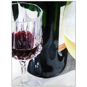  Wine Reflections II by David Wendel  14x19 Canvas Art COA 