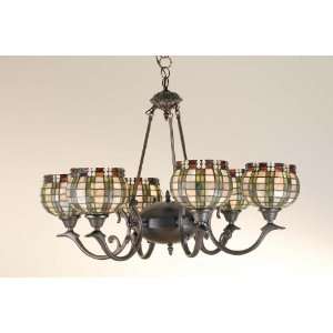  30W Jeweled Basket 6 Lt Chandelier