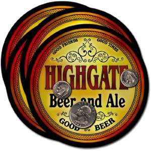  Highgate , VT Beer & Ale Coasters   4pk 