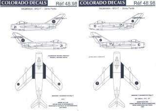 Colorado Decals 1/48 MIGMANIA MIKOYAN MiG 17 #2  