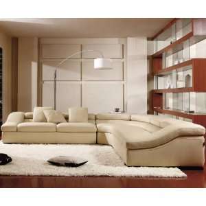  Modern Luxury Off White Sectional Sofa