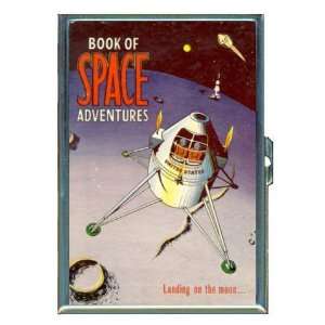  Sci Fi 1960s Moon Landing Book ID Holder, Cigarette Case 