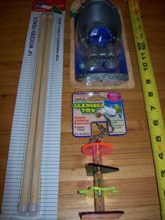 Pet Bird Starter Kit Wooden Perch Toy Feeder cage ~UPic  