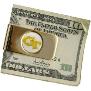   Tech Yellow Jackets Gold Team Logo Money Clip
