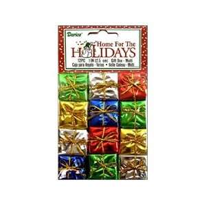 Package of 48 Decorative Miniature Foil Paper Wrapped Holiday Packages 