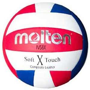  Molten Composite Leather Red White and Blue Volleyball 