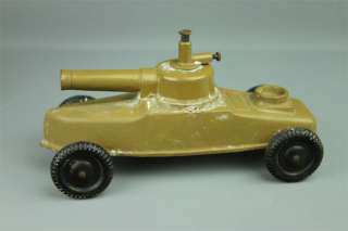 Vintage Big Bang Motor Tank Cannon Cast Iron Toy #5 T  
