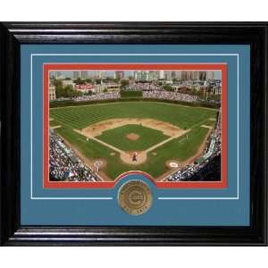  Wrigley Field Framed with Bronze Coin