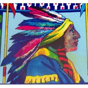  Native American Chief Label, 1930s 
