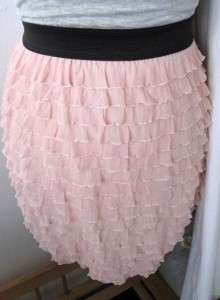NEW Gray/Pink RUFFLE TIERED Color Block RETRO DRESS XS  