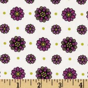   Medallions White/Lavender Fabric By The Yard Arts, Crafts & Sewing