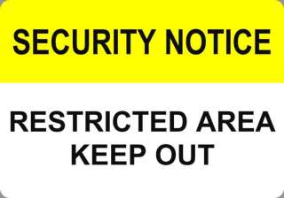 RESTRICTED AREA KEEP OUT 7x10 Metal Safety Signs  