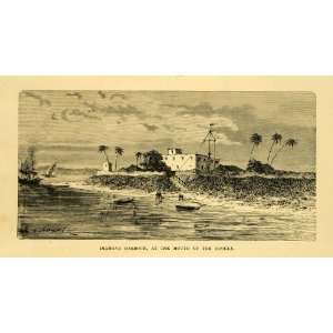  1878 Wood Engraving Diamond Harbor Hooghly River India 