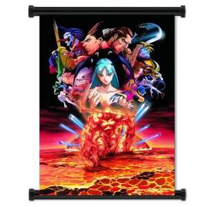  Darkstalkers Nightwarriors Game Fabric Wall Scroll Poster 