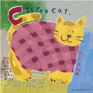  Oopsy Daisy C is for Cat 10.5x10.5 Canvas Art Image Wrap 
