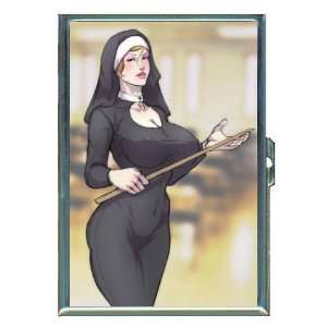  Sexy S&M Big Busted Nun Comic ID Holder, Cigarette Case or 