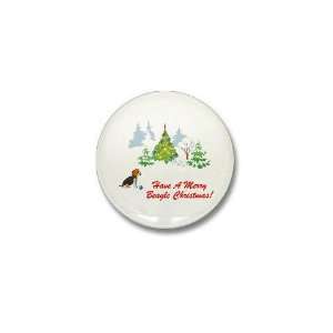  Christmas Beagle Pets Mini Button by  Patio 