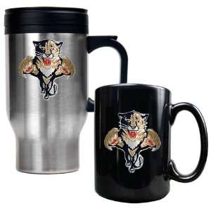  Florida Panthers Travel Mug & Ceramic Coffee Mug Set 
