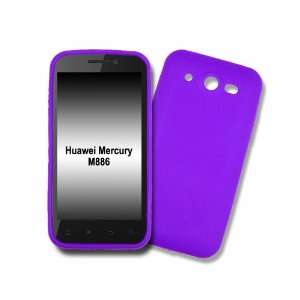  Huawei Glory / Mercury M886 Purple Silicone Case, Rubber 