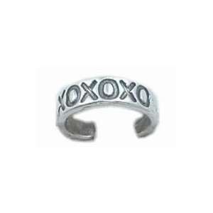  Silverflake  Hugs n Kisses Toe Ring in Sterling Silver 