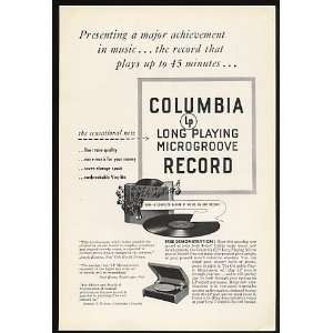 1948 Columbia LP Microgroove Record Print Ad (Music Memorabilia) (9469 