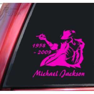  Michael Jackson 1958   2009 Vinyl Decal Sticker   Hot Pink 