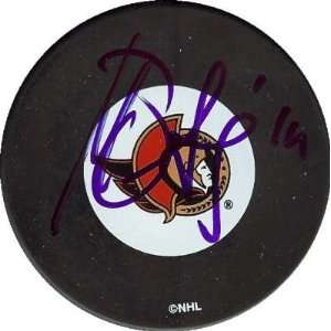 Andrej Meszaros autographed Hockey Puck (Ottawa Senators) Sharpie 
