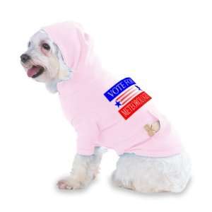 VOTE FOR METEOROLOGIST Hooded (Hoody) T Shirt with pocket for your Dog 
