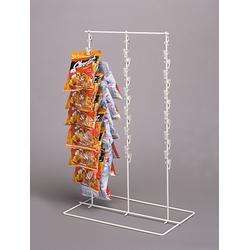 Triple 3 Row Wire Snack Chip Standing Clip Strip Rack  