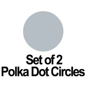 Set of 2   9 Metallic Silver Circles Polka Dots Vinyl Wall Graphic 
