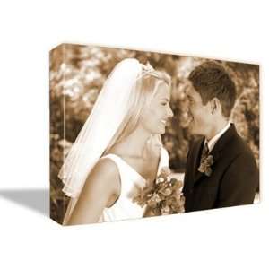  Personalized 16 X 20 Wedding Photo To Canvas Art Sepia 
